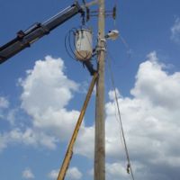 Pole line installation